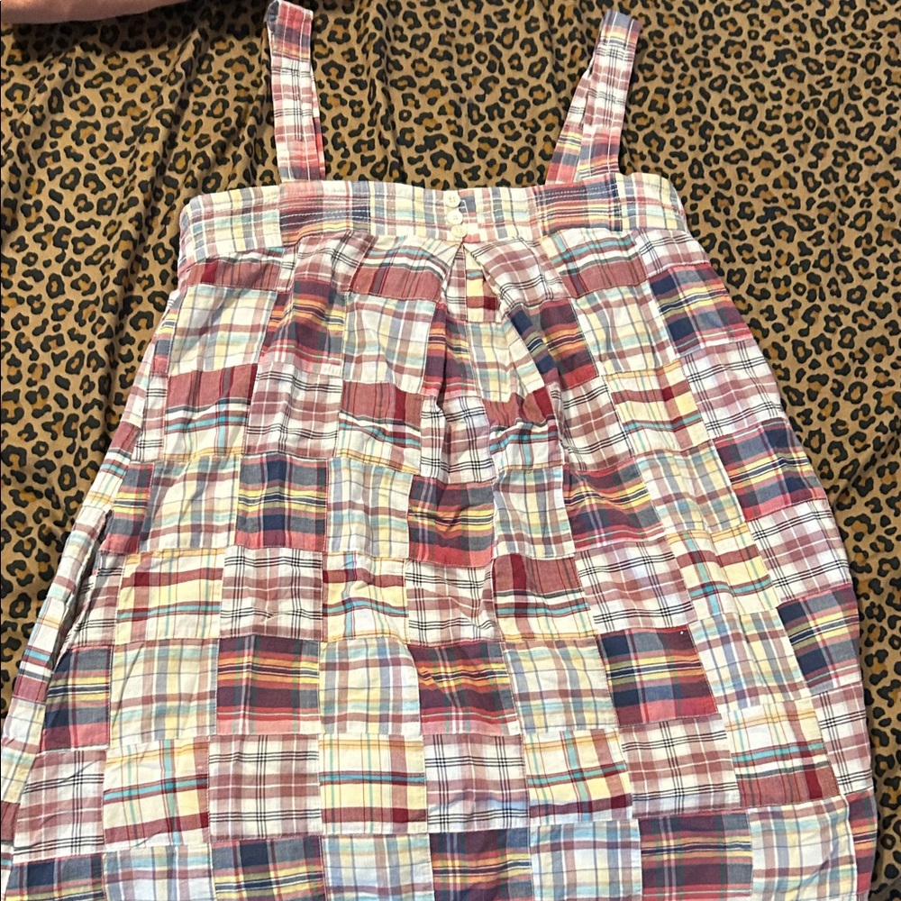 J. Crew Colorful Plaid Midi Dress